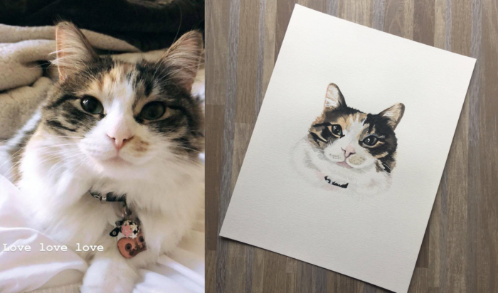 Custom Watercolor Pet Portrait - Image 2